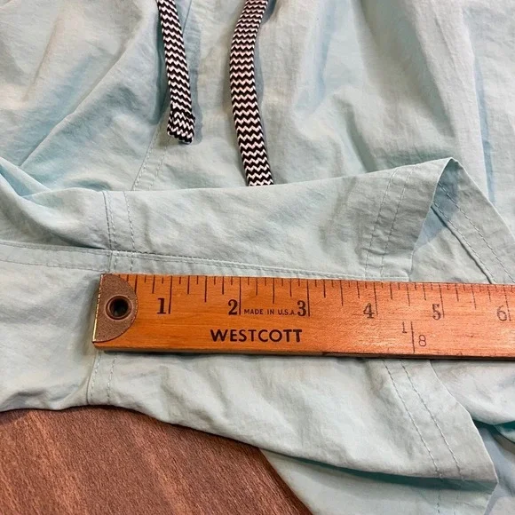 Nike Mens Shorts Medium M Light Blue Drawstring Pockets Logo Bin O-7 - Picture 4 of 5